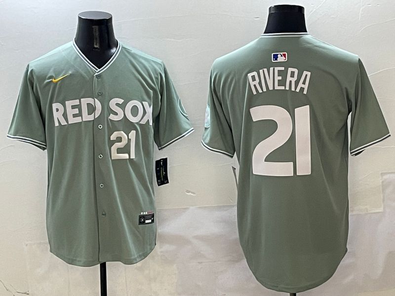 Men Boston Red Sox #21 Rivera Green Joint Name Nike 2025 MLB Jersey style 4->boston red sox->MLB Jersey